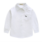 迪鲁奥（DILUAO)童装秋装韩版男童衬衫短袖春秋儿童白色衬衣宝宝上衣 小狗长袖衬衫白色 120cm