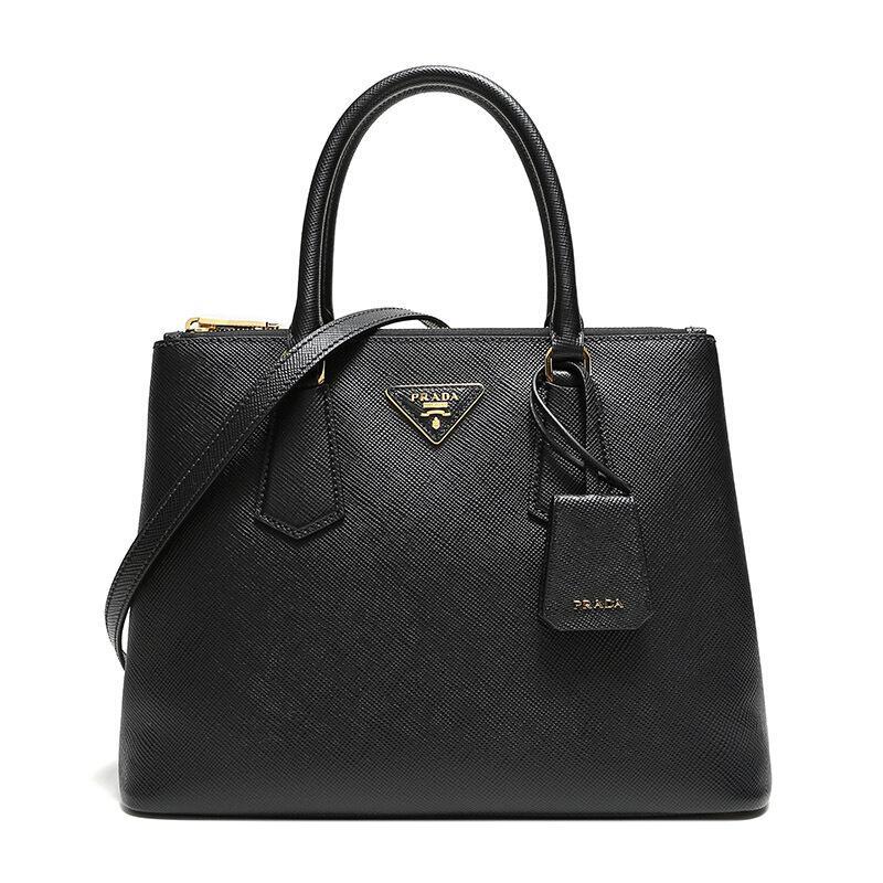 PRADA 普拉达 女款Galleria系列牛皮手提单肩斜挎包 1BA232 2A4A F0002-V-OOO-黑色