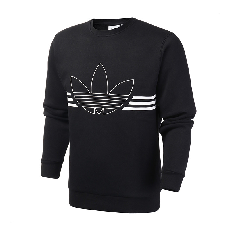 adidas阿迪达斯三叶草男装运动服休闲圆领卫衣ED4685 L ED4685黑