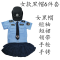 迪鲁奥（DILUAO)儿童警察服套装男女童小演出服少儿纯棉衬衣服小服装 女黑帽6件套送白手套 130cm