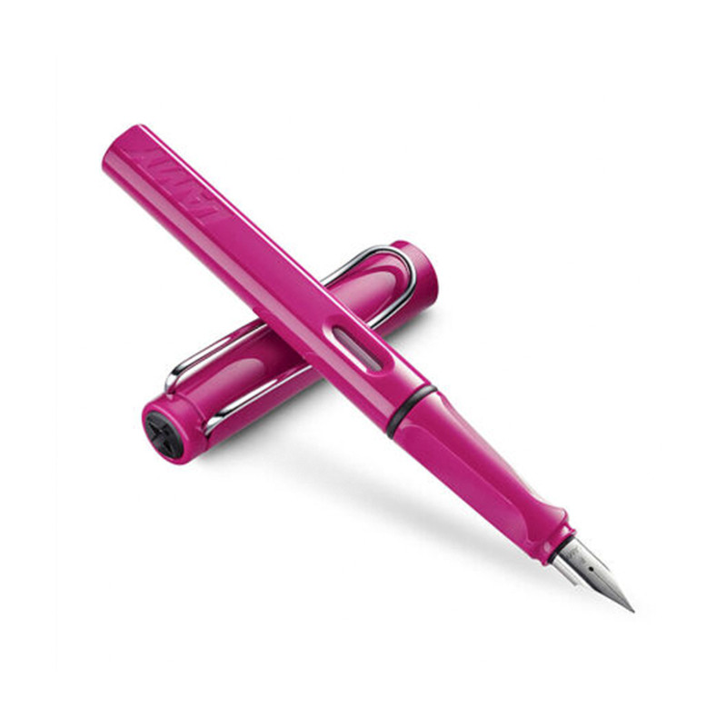 LAMY凌美 德国原装进口 safari狩猎者钢笔签字笔 时尚男女商务办公礼品笔 F尖0.7mm 1支 粉色F尖