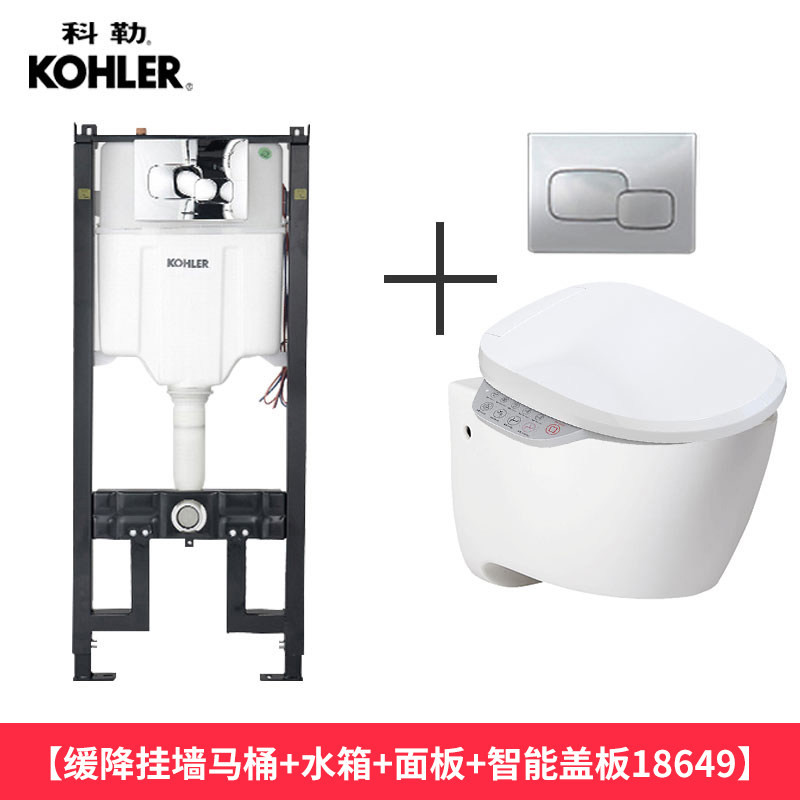 科勒维雅挂墙式壁挂式马桶隐藏水箱家用冲落式墙排座便器