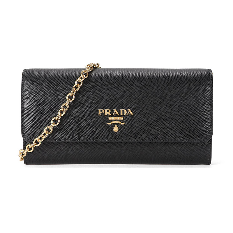 Prada/普拉达女士牛皮钱包单肩包1DH002QWA_1 F0002-黑色