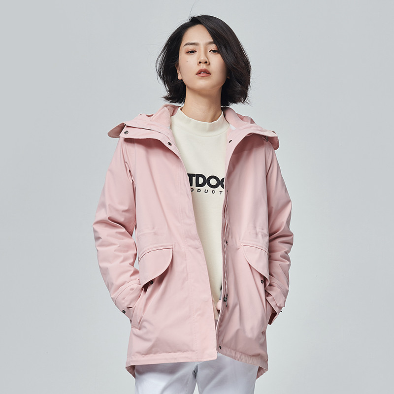 （OUTDOORPRODUCTS）运动户外秋冬女式防风外套情侣三合一冲锋衣OFCF194_1 2XL OFCF1942002-2/樱花粉（女）