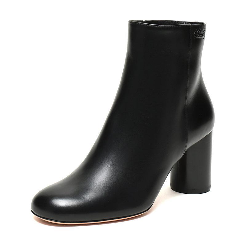 Bally 巴利 女款牛皮高跟短靴 BRENDA 75 L 00-黑色 2