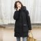 高梵羽绒服女中长款2019新款时尚工装韩版连帽加厚保暖秋冬季外套 L 黑色