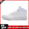 adidas阿迪达斯NEO女鞋中帮板鞋小白鞋休闲运动鞋F34813. EE7382白色+蓝色+红色 40.5码