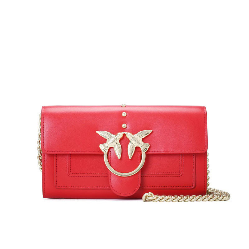 Pinko/品高 BLOCH 斜挎小包 1P21B5 正红色