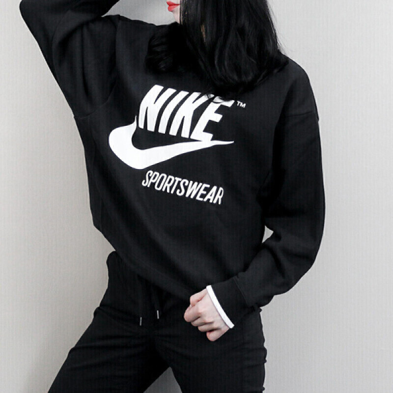 耐克（NIKE）女款运动服针织套头衫休闲圆领卫衣AJ7369-010 3XL AJ7369-010（女）