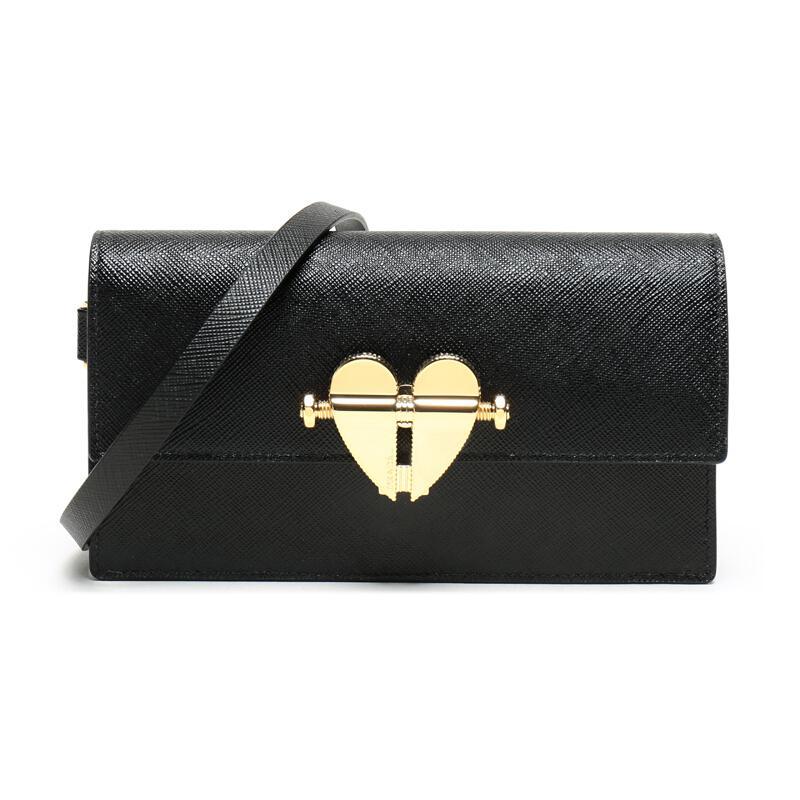 PRADA 普拉达 女款皮革手拿包单肩斜挎包 1DH099 2D19 F0632-黑色1