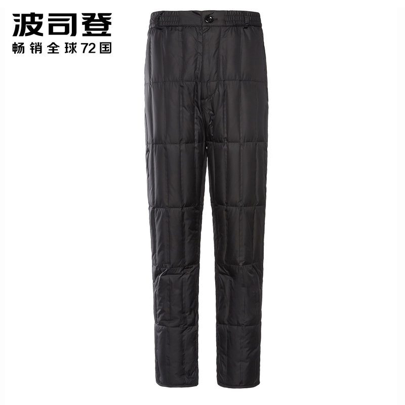 波司登羽绒裤子男内胆加厚保暖居家冬季中老年男士内穿 175/74A 深藏青5554