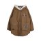 a02韩版宽松羊羔毛秋冬工装棉服连帽显瘦外套女D1T6D0191JK M 卡其