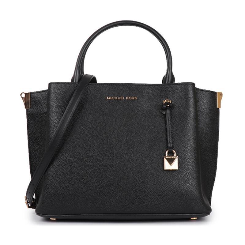 MICHAEL KORS 迈克·科尔斯 女士皮革大号手提单肩斜挎包 30F9GI5S3L BLACK-黑色