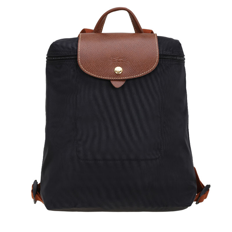 LONGCHAMP/珑骧 女包尼龙折叠双肩包 黑色