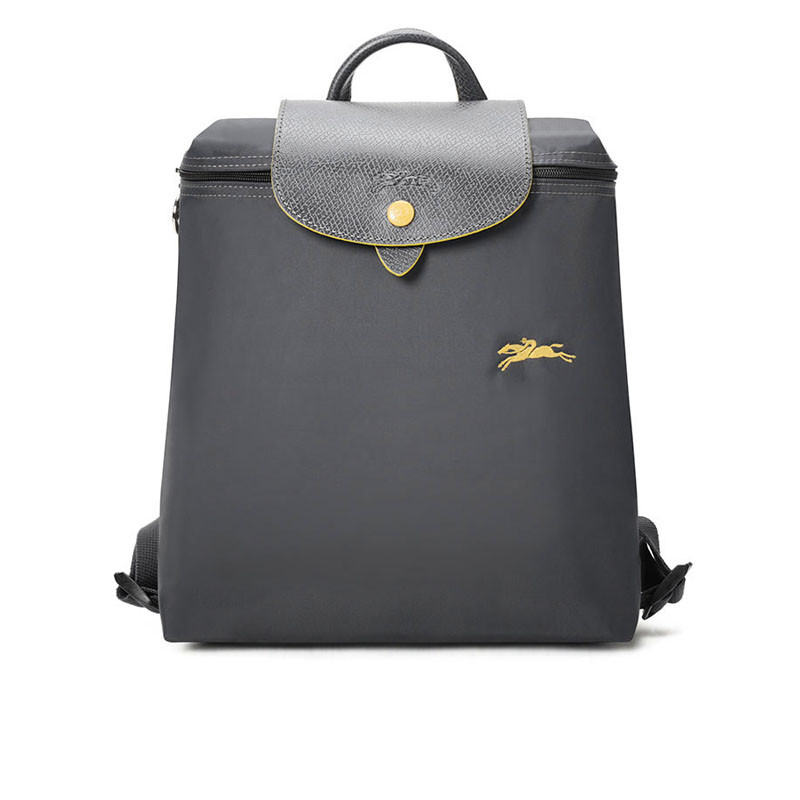 LONGCHAMP/珑骧 女包尼龙折叠双肩包 1699 灰黑色