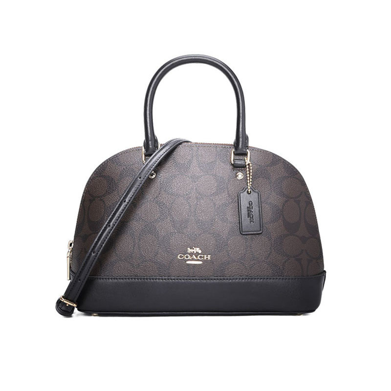 COACH/蔻驰 女包马车徽标手拎斜挎贝壳包 拼色2