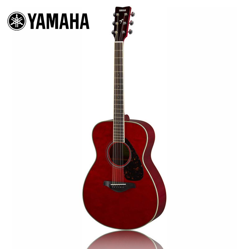 雅马哈（YAMAHA）FS820RR单板民谣吉它升级版木吉他jita桃花芯背侧板40英寸红宝石色 红宝石色