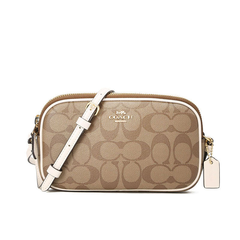 Coach/蔻驰 女包拼色斜跨单肩小包 F77996 拼色