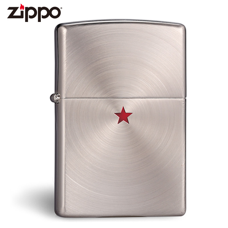 zippo正版正版打火机 轮回标志盔甲机正品防风煤油创意火机送男友 轮回红五星-盔甲银色