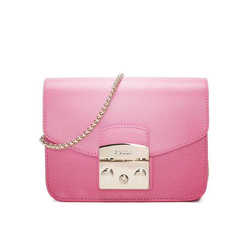 FURLA/芙拉 女包METROPOLIS标志性锁扣 经典小方包 BGZ7 粉