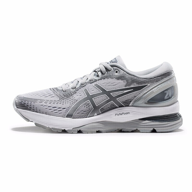 亚瑟士（ASICS）运动户外女款GEL-NIMBUS 21缓冲跑步鞋运动鞋1012A156 1012A156-020/灰色/银色 7(40/252.5)