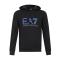EMPORIO ARMANI EA7 阿玛尼 男款棉质加绒连帽长袖卫衣运动衫 6GPM35 PJ07Z 1200-黑色LOGO图案 L