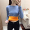 懒惰风加绒/不加绒可选牛油果绿圆领毛衣女秋冬外穿宽松套头线衣百搭打底针织衫 L建议105-120斤 黑色全身加绒款