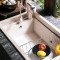 科恩纳石英石水槽单槽一体厨房洗菜盆花岗岩家用商用加厚洗碗水池 D750-豪华套装-古田麦