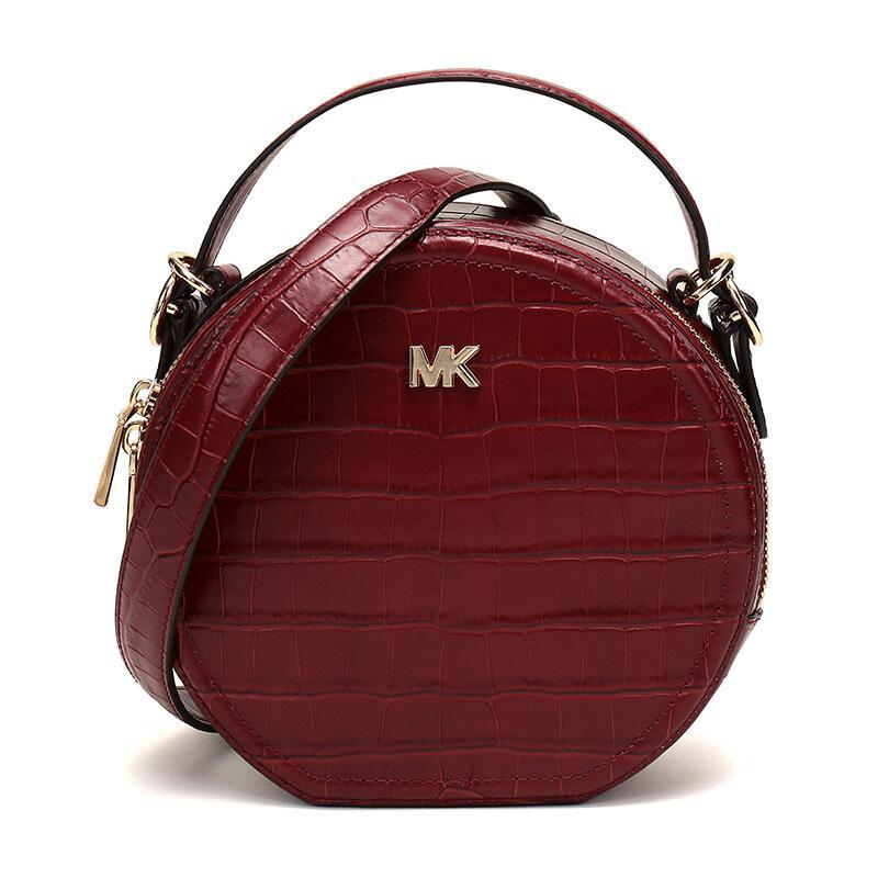 MICHAEL KORS 迈克·科尔斯 DELANEY女士系列皮革手提单肩斜挎包 30F9GNBM2E BRANDY-酒红色