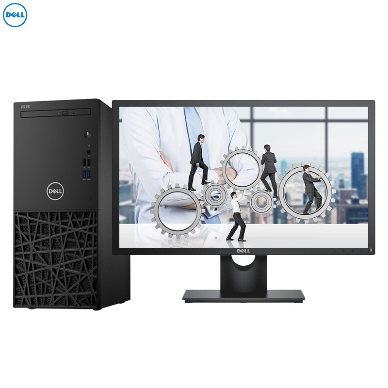 戴尔(DELL)成铭3977升级款3980 商用台式电脑19.5英寸（i3-8100 4G 1T DVDRW W10H）
