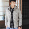 跨洋(KUAYANG)2019秋冬季新款男士羽绒服连帽时尚百搭外套男宽松百搭休闲潮流简约保暖棉袄男 ZT311卡其80% XXXL