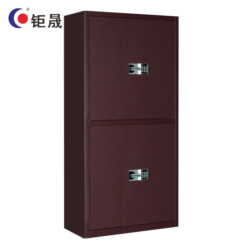 钜晟办公家具文件柜铁皮柜档案柜保密柜资料柜铁柜子双节二斗国保按键锁JSG62