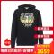 Kenzo 高田贤三 女款棉质连帽卫衣运动衫 F96 2SW883 4XA 99B-黑色虎头刺绣 S