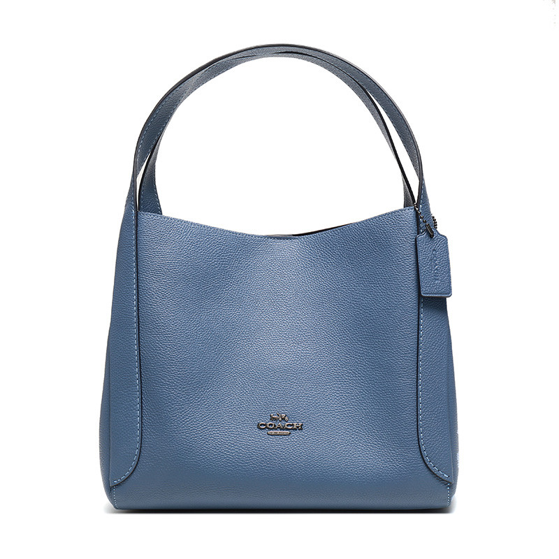 COACH 蔻驰 奢侈品 女款Hadley Hobo系列皮革手提单肩包 73549 GMPE4-石蓝色