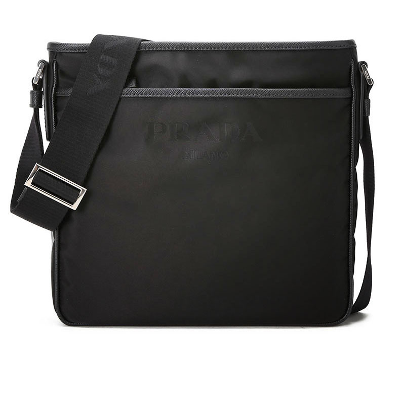 PRADA/普拉达 尼龙斜挎邮差包 2VH797 OOO 黑色