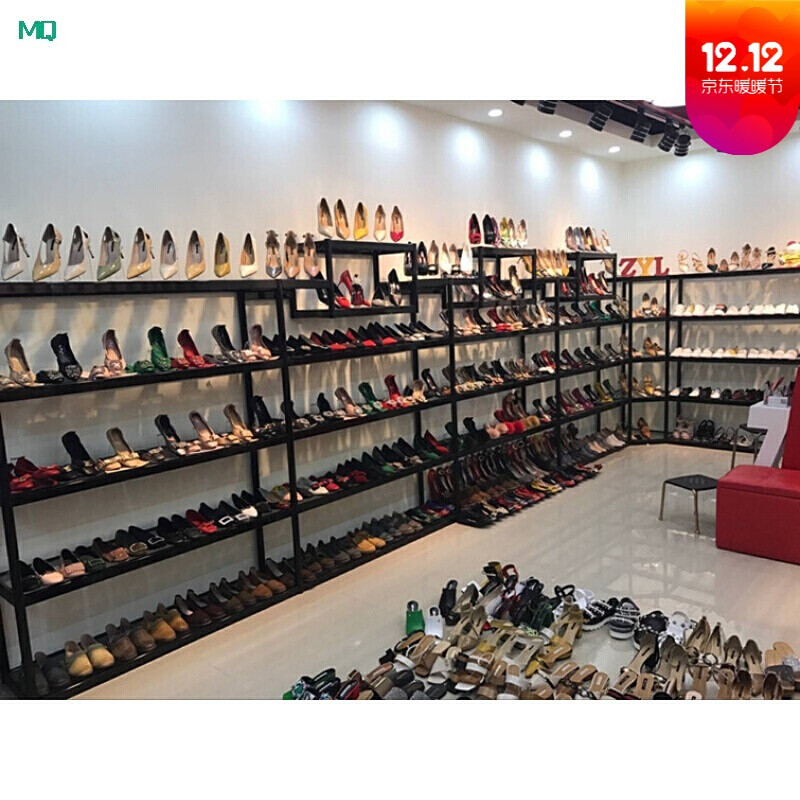 新款鞋店鞋架鞋店货架包包展示柜简约时尚组合多层鞋架专柜鞋架展示架J 提供尺寸设计