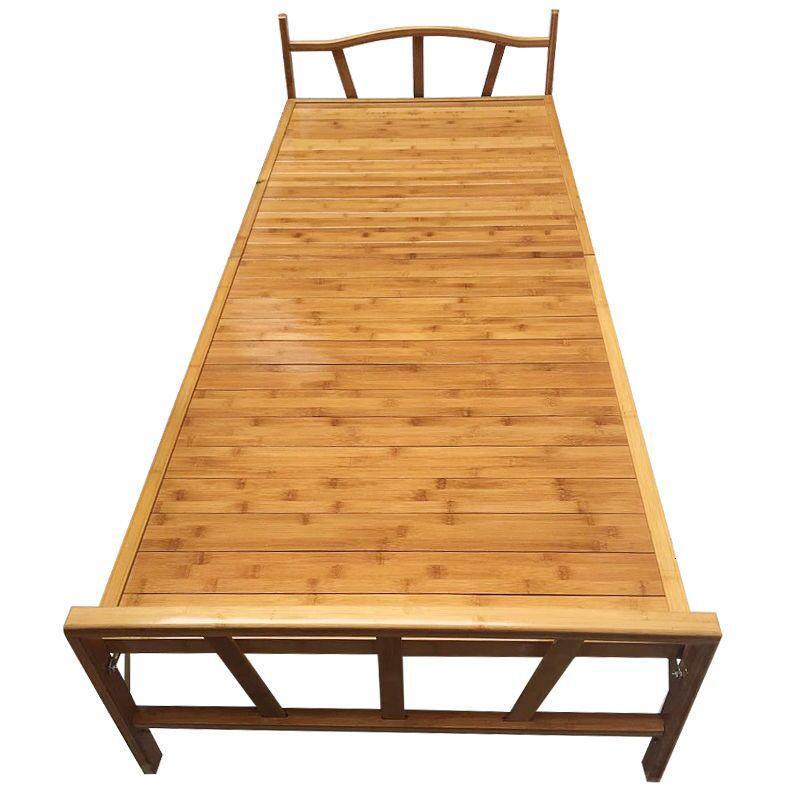 苏宁好店折叠床单人床家用多功能经济型竹床午睡午休床简易凉床拆叠床26269新款_589 0.8X1.90米双头加固(无漆)(送床垫)