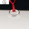 925银情侣项链一对韩版学生戒指吊坠男女简约文艺纪念可刻字 心动戒指女款红绳