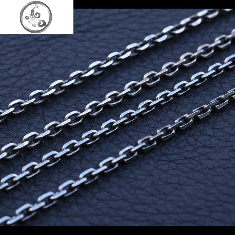 【古意】goro`s高桥925银复古太角链纯银做旧潮男锁骨链白搭银链_150 A款50CM长