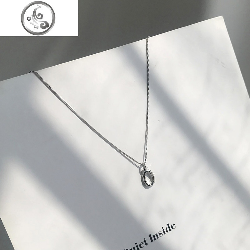 少女choker银色项链简约学生百搭圆球锁骨链性感短款颈链脖子饰品_1 镂空几何-热销