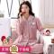 【正品】睡衣女秋冬加绒加厚法兰绒家居珊瑚绒可外穿套装家居服_564_730 2XL135-160 加厚法兰绒红色火烈鸟