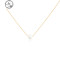 纯银单颗天然珍珠锁骨链简约气质一颗迷你小珍珠极细项链生日女 白珍珠7.5-8.5mm+银链子