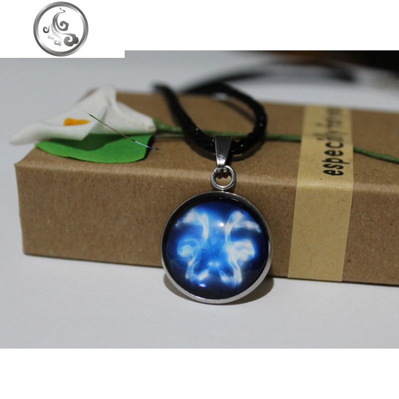 十二星座夜光版不色男女学生日韩版钛钢个性吊坠挂饰品 双子座钛钢版