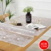 透明餐桌布pvc软桌垫防水防油防烫免洗塑料水晶板台布茶几垫_907 90*120cm 波兰菊2.0mm