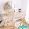 化妆台桌布pvc长方形防水防烫网红软塑料梳妆台布美甲桌水晶版_845 50*120cm 雪花飞舞1.0mm