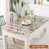 椭圆形餐桌布可折叠伸缩桌垫透明软塑料玻璃防水防烫防油免洗桌布_1_320 中间椭圆部分85*135cm 拉丝三角1.0mm【环保无味】
