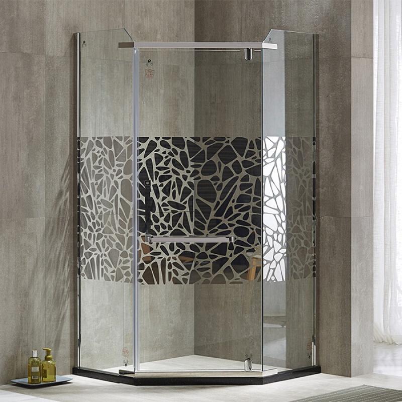 Idg系列 苏宁好店钻石形淋浴房简易浴室淋浴钢化玻璃隔断淋浴屏不锈钢沐浴间透明玻璃不含蒸汽2625 926 贴图案防爆膜图片 高清实拍图 苏宁易购
