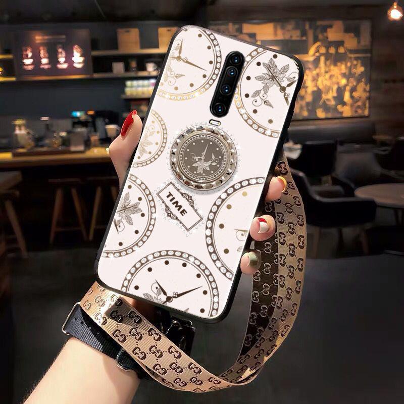 Redmi红米K30手机壳小米红米k30网红个性女款玻璃5Gg全包防摔保护_170_707 钟表潮/白【赠】啡色宽绳+指环红米K30【5G】