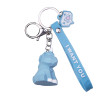 创意卡通钥匙链挂件创意汽车钥匙扣锁匙扣男士女士钥匙圈环包挂饰 蓝色猫咪