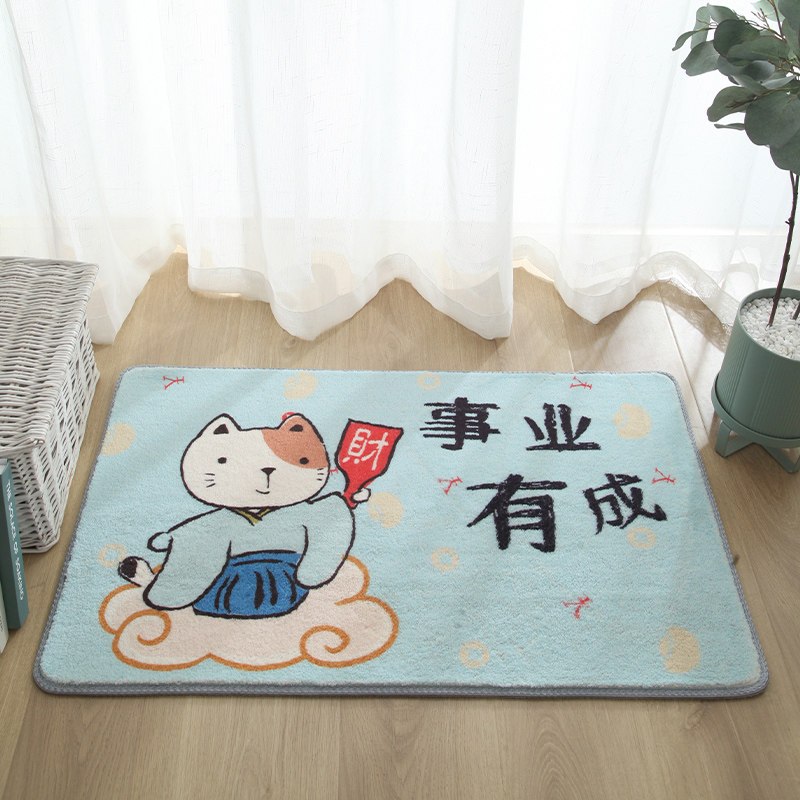 地垫垫吸水卫生间地垫防滑浴室口脚垫地毯卧室进_178_514_621_361 50×80厘米 蛋糕绒事业有成